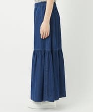 PHHGA02290 GEORGES RECH(小さいサイズ)(メゾン ドゥ サンク) ライトデニムティアードスカート ネイビー