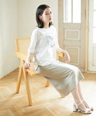 PHHGD34230 GEORGES RECH(小さいサイズ)(メゾン ドゥ サンク)  [セットアップ対応]ジャージーナロースカート ベージュ