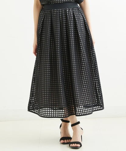 PHHGS32290 GEORGES RECH(小さいサイズ) [セットアップ対応]シアーチェックチュールスカート