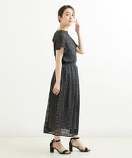 PHHGS32290 GEORGES RECH(小さいサイズ)(メゾン ドゥ サンク) [セットアップ対応]シアーチェックチュールスカート ブラック