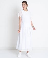 PHHGS32290 GEORGES RECH(小さいサイズ)(メゾン ドゥ サンク) [セットアップ対応]シアーチェックチュールスカート ブラック