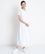 PHHGS32290 GEORGES RECH(小さいサイズ)(メゾン ドゥ サンク) [セットアップ対応]シアーチェックチュールスカート ブラック