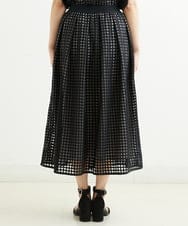 PHHGS32290 GEORGES RECH(小さいサイズ)(メゾン ドゥ サンク) [セットアップ対応]シアーチェックチュールスカート ブラック