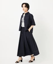 PHHHA55330 GEORGES RECH(小さいサイズ)(メゾン ドゥ サンク) [接触冷感/吸汗速乾]サッカータックフレアースカート ライトグレー