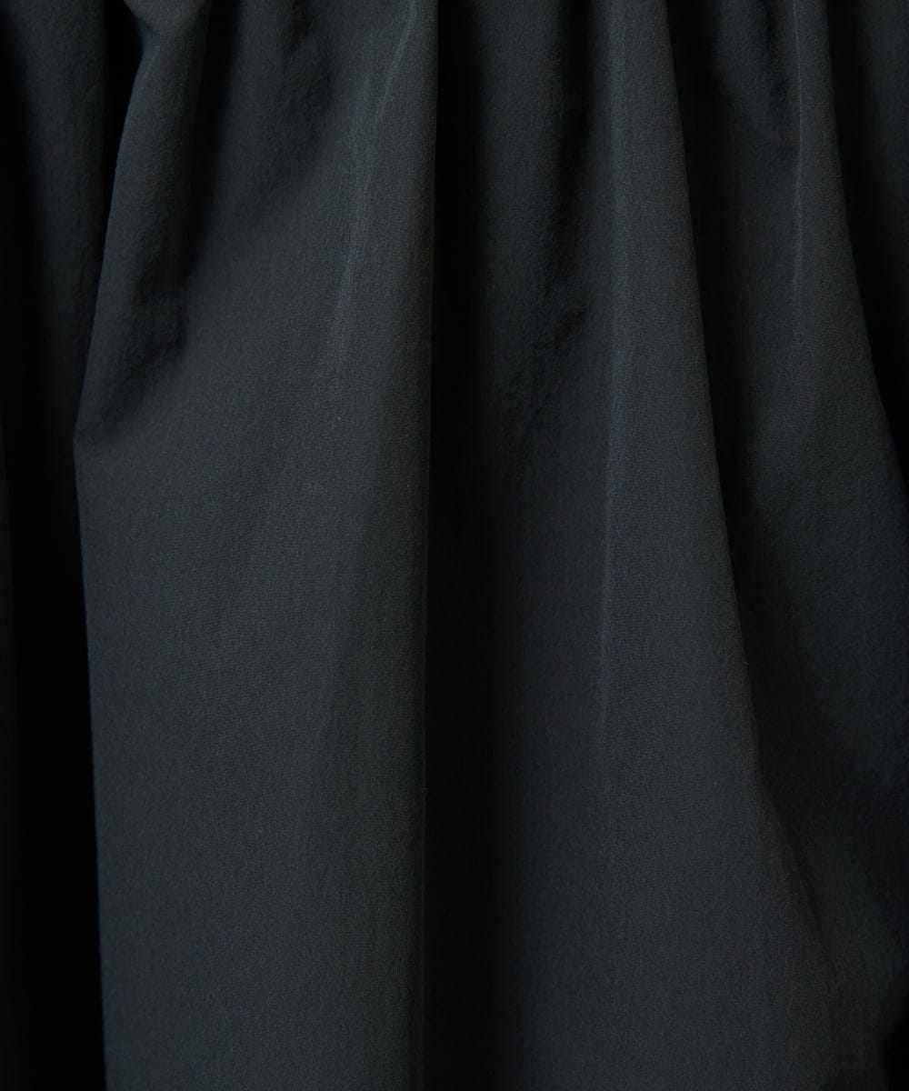 PHHHB05290 GEORGES RECH(小さいサイズ)(メゾン ドゥ サンク) [撥水加工]タフタギャザーフレアスカート ダークグレー