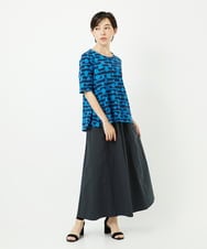 PHHHB05290 GEORGES RECH(小さいサイズ)(メゾン ドゥ サンク) [撥水加工]タフタギャザーフレアスカート ダークグレー