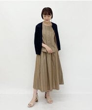 PHHHP03270 GEORGES RECH(小さいサイズ)(メゾン ドゥ サンク) 【セットアップ対応】ストライプフレアスカート イエロー
