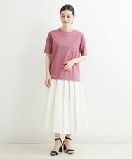 PHHHT18330 GEORGES RECH(小さいサイズ)(メゾン ドゥ サンク) ヴィンテージツイルプリーツスカート グレイッシュベージュ