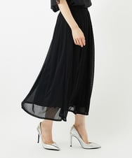 PHHJB22330 GEORGES RECH(小さいサイズ)(メゾン ドゥ サンク) シアーストライプティアードスカート ブラック