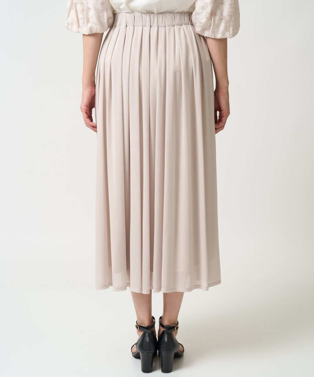 PHHJB22330 GEORGES RECH(小さいサイズ)(メゾン ドゥ サンク) シアーストライプティアードスカート ブラック
