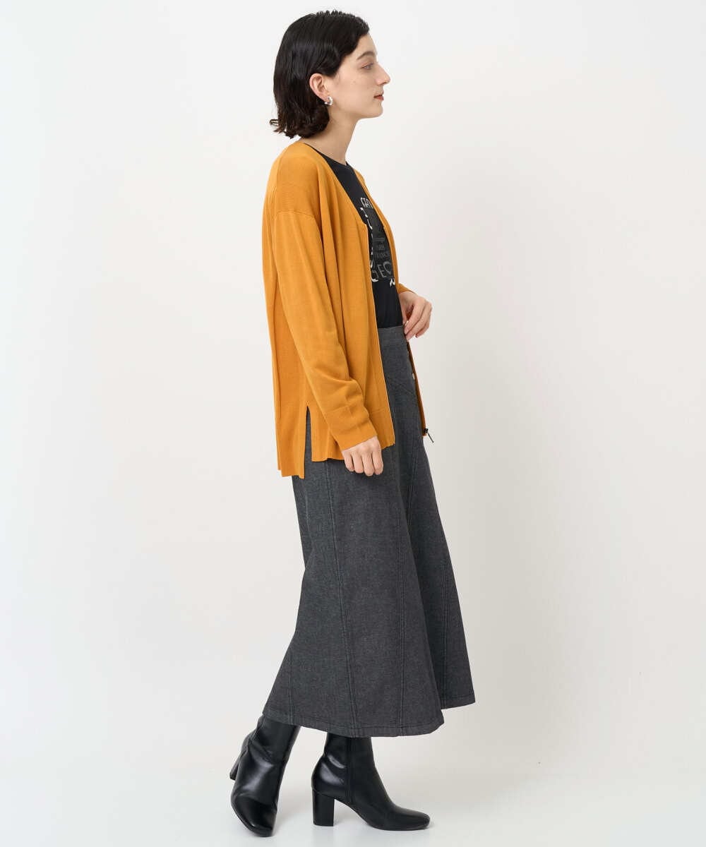 PHHJB40290 GEORGES RECH(小さいサイズ)(メゾン ドゥ サンク)  [セットアップ対応]セミタイトブラックデニムスカート ブラック