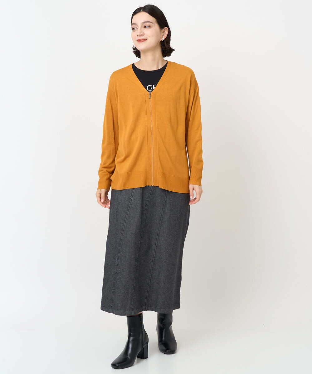 PHHJB40290 GEORGES RECH(小さいサイズ)(メゾン ドゥ サンク)  [セットアップ対応]セミタイトブラックデニムスカート ブラック