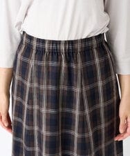 PHHJE21290 GEORGES RECH(小さいサイズ)(メゾン ドゥ サンク)  [セットアップ対応]チェックフレアスカート ブラウン