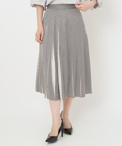 PHHJS46330 GEORGES RECH(小さいサイズ) ダイヤ柄プリーツスカート