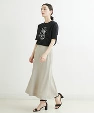 PHHJT39260 GEORGES RECH(小さいサイズ)(メゾン ドゥ サンク) [接触冷感]シャンブレーマーメイドスカート ブラック