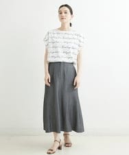 PHHJT39260 GEORGES RECH(小さいサイズ)(メゾン ドゥ サンク) [接触冷感]シャンブレーマーメイドスカート ブラック
