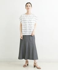 PHHJT39260 GEORGES RECH(小さいサイズ)(メゾン ドゥ サンク) [接触冷感]シャンブレーマーメイドスカート ブラック
