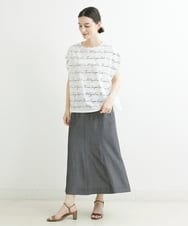 PHHJT39260 GEORGES RECH(小さいサイズ)(メゾン ドゥ サンク) [接触冷感]シャンブレーマーメイドスカート ブラック