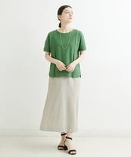 PHHJT39260 GEORGES RECH(小さいサイズ)(メゾン ドゥ サンク) [接触冷感]シャンブレーマーメイドスカート ブラック