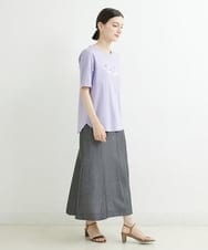 PHHJT39260 GEORGES RECH(小さいサイズ)(メゾン ドゥ サンク) [接触冷感]シャンブレーマーメイドスカート ブラック