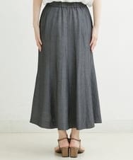 PHHJT39260 GEORGES RECH(小さいサイズ)(メゾン ドゥ サンク) [接触冷感]シャンブレーマーメイドスカート ブラック