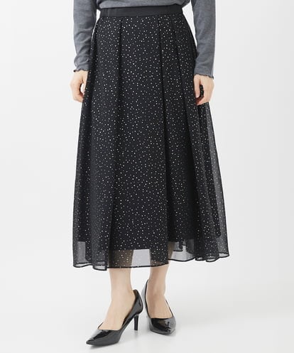PHHJW52360 GEORGES RECH(小さいサイズ)  [セットアップ対応]ランダムドット箔プリントスカート