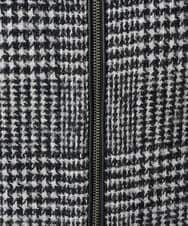 PHJAD31630 GEORGES RECH(小さいサイズ)(メゾン ドゥ サンク) シルクウールグレンチェックポンチョジャケット ブラック