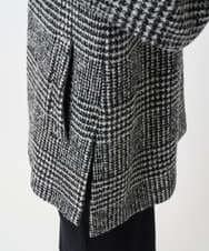 PHJAD31630 GEORGES RECH(小さいサイズ)(メゾン ドゥ サンク) シルクウールグレンチェックポンチョジャケット ブラック