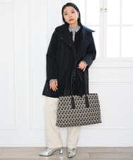 PHJAG30630 GEORGES RECH(小さいサイズ)(メゾン ドゥ サンク) ステッチレス2WAYカラーミドルダウンコート ブラウン