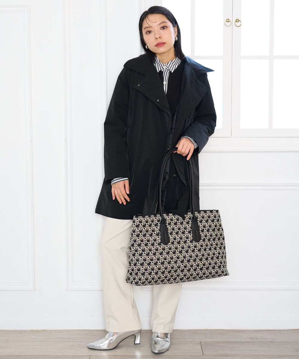 PHJAG30630 GEORGES RECH(小さいサイズ)(メゾン ドゥ サンク) ステッチレス2WAYカラーミドルダウンコート ブラウン