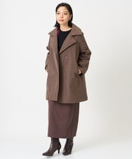 PHJAG30630 GEORGES RECH(小さいサイズ)(メゾン ドゥ サンク) ステッチレス2WAYカラーミドルダウンコート ブラウン