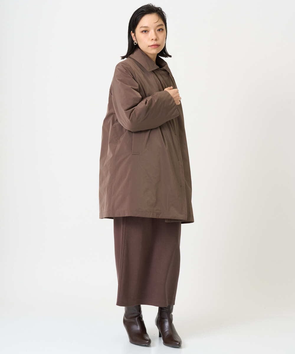 PHJAG30630 GEORGES RECH(小さいサイズ)(メゾン ドゥ サンク) ステッチレス2WAYカラーミドルダウンコート ブラウン