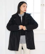 PHJAG30630 GEORGES RECH(小さいサイズ)(メゾン ドゥ サンク) ステッチレス2WAYカラーミドルダウンコート ブラック