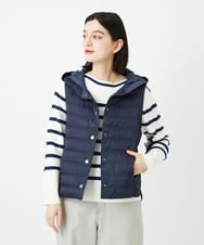 PHJEE08360 GEORGES RECH(小さいサイズ)(メゾン ドゥ サンク) タフタダウンベスト ネイビー