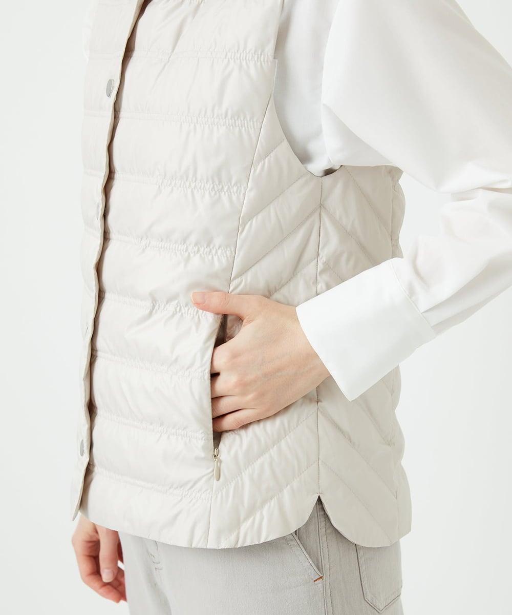 PHJEE08360 GEORGES RECH(小さいサイズ)(メゾン ドゥ サンク) 薄ダウンベスト ベージュ