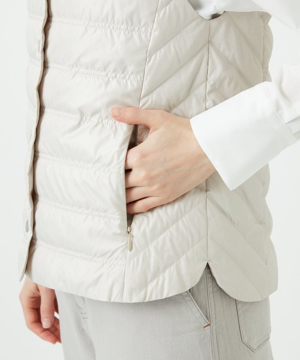 PHJEE08360 GEORGES RECH(小さいサイズ)(メゾン ドゥ サンク) タフタダウンベスト ベージュ