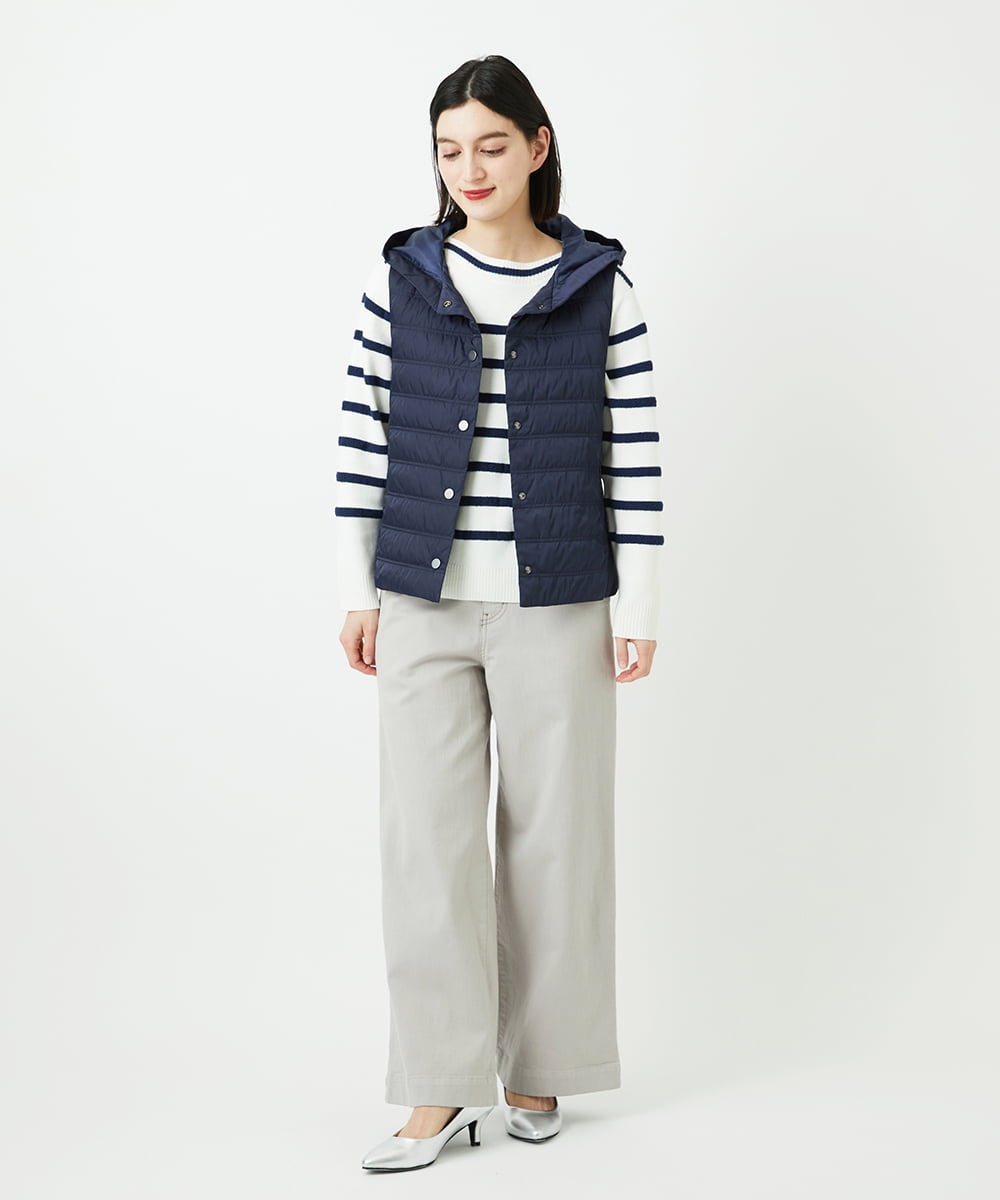 PHJEE08360 GEORGES RECH(小さいサイズ)(メゾン ドゥ サンク) タフタダウンベスト ベージュ