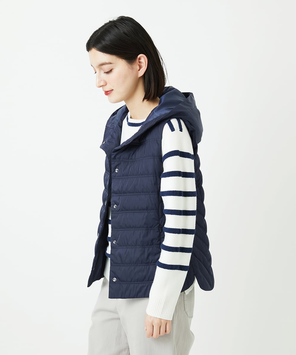 PHJEE08360 GEORGES RECH(小さいサイズ)(メゾン ドゥ サンク) タフタダウンベスト ベージュ