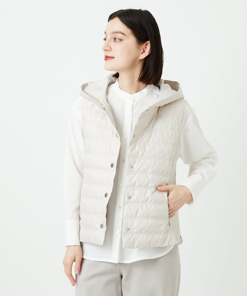 PHJEE08360 GEORGES RECH(小さいサイズ)(メゾン ドゥ サンク) 薄ダウンベスト ベージュ