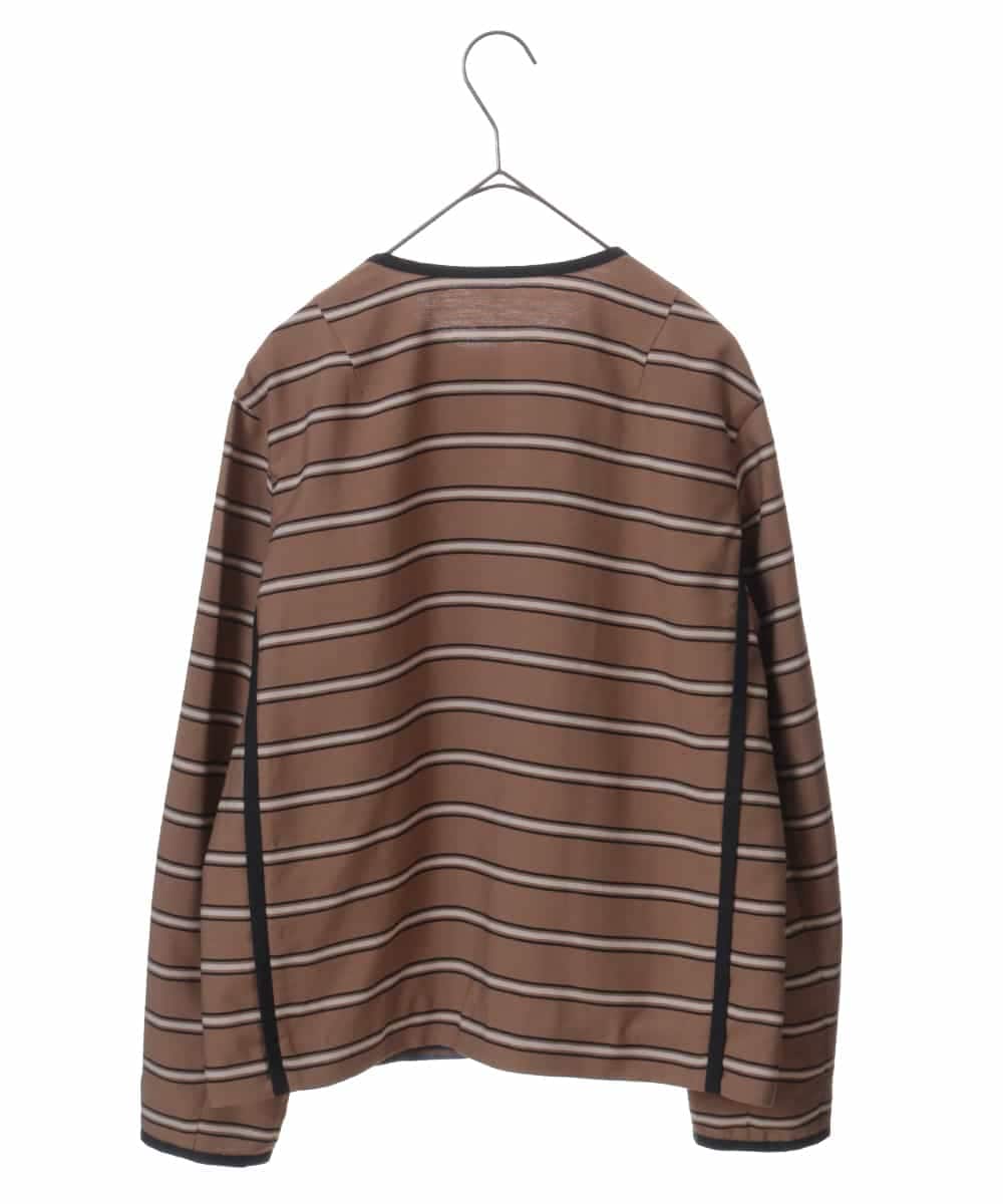 PHJEP41360 GEORGES RECH(小さいサイズ)(メゾン ドゥ サンク) ノーカラーボーダージャケット ベージュ系