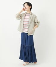 PHJGA01360 GEORGES RECH(小さいサイズ)(メゾン ドゥ サンク) シアースタンドギャザーブルゾン ライトグレー