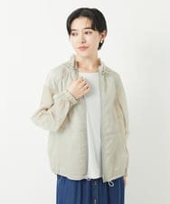 PHJGA01360 GEORGES RECH(小さいサイズ)(メゾン ドゥ サンク) シアースタンドギャザーブルゾン ライトグレー