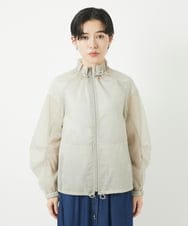 PHJGA01360 GEORGES RECH(小さいサイズ)(メゾン ドゥ サンク) シアースタンドギャザーブルゾン ライトグレー