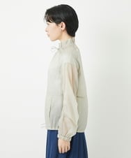 PHJGA01360 GEORGES RECH(小さいサイズ)(メゾン ドゥ サンク) シアースタンドギャザーブルゾン ライトグレー