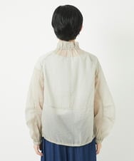 PHJGA01360 GEORGES RECH(小さいサイズ)(メゾン ドゥ サンク) シアースタンドギャザーブルゾン ライトグレー