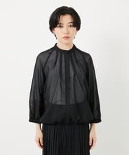 PHJGA40360 GEORGES RECH(小さいサイズ)(メゾン ドゥ サンク) シアーノーカラージャケット ブラック