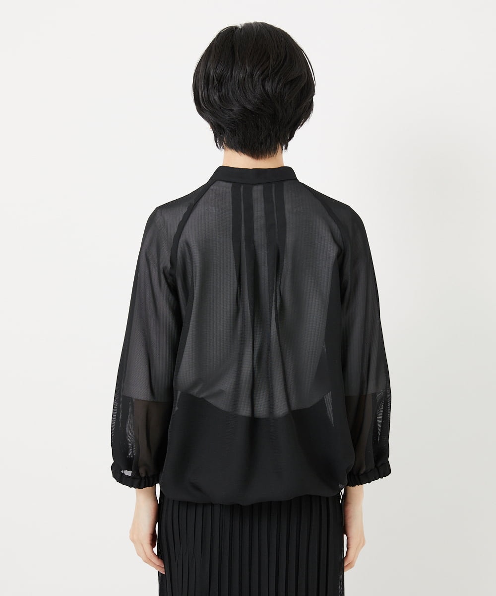 PHJGA40360 GEORGES RECH(小さいサイズ)(メゾン ドゥ サンク) シアーノーカラージャケット ブラック