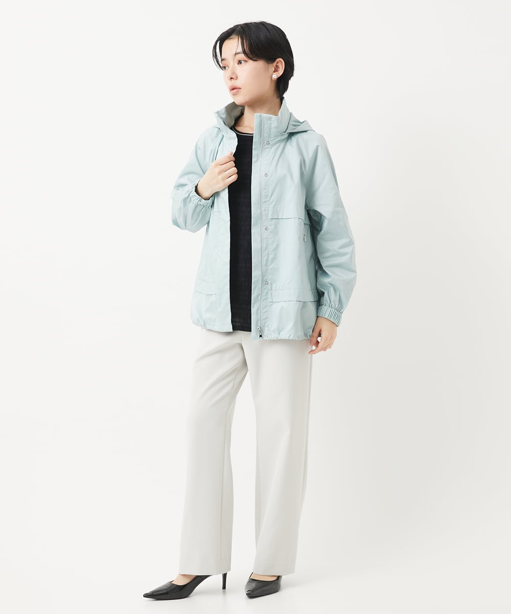 PHJGB30430 GEORGES RECH(小さいサイズ)(メゾン ドゥ サンク) シャンブレーシルクタフタブルゾン アイボリー