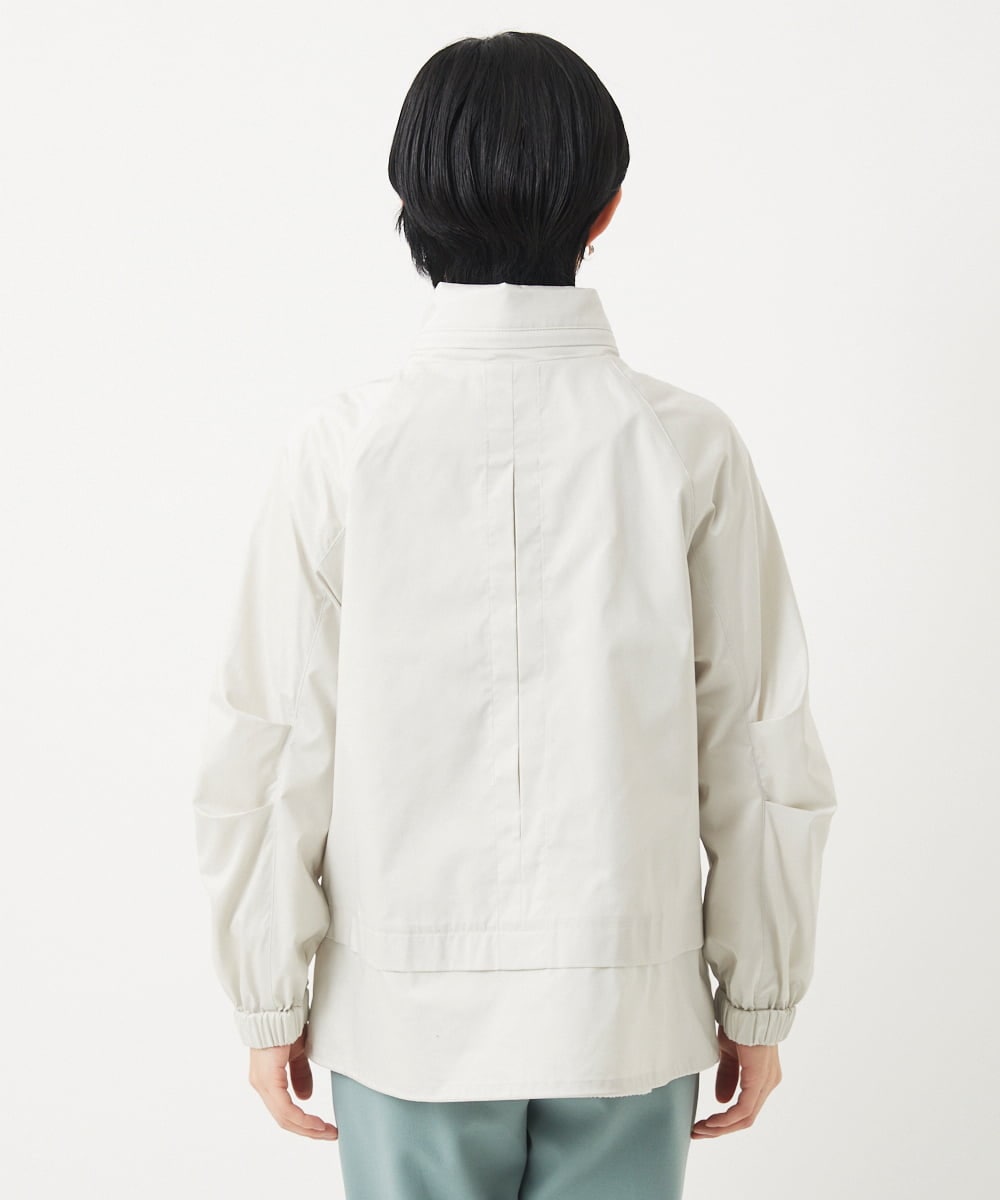 PHJGB30430 GEORGES RECH(小さいサイズ)(メゾン ドゥ サンク) シャンブレーシルクタフタブルゾン アイボリー