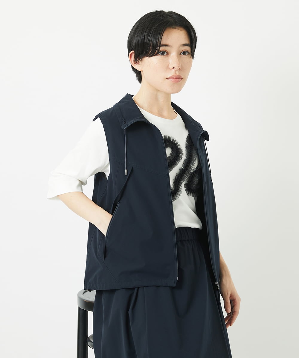 PHJGB40330 GEORGES RECH(小さいサイズ)(メゾン ドゥ サンク)  [セットアップ対応]テックスブリッドタフタ4WAYベスト ネイビー